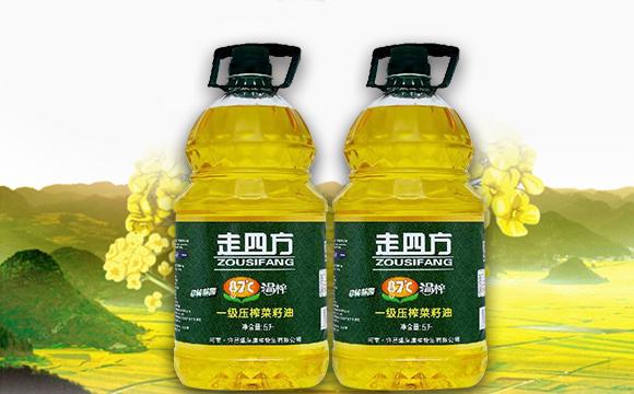 走四方溫榨一級壓榨菜籽油5L